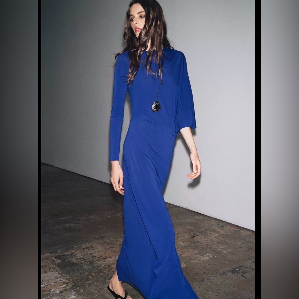 🔥🔥Zara Blue Evening Gown